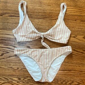 Hollister Pink and White Bikini, size M/L.